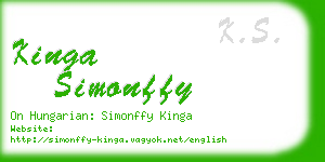 kinga simonffy business card